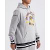Pro Standard Mens NHL Split Logo Cotton Double Knit Pull Over Hoodie(Heather Gray/Black)
