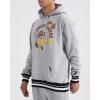 Pro Standard Mens NHL Split Logo Cotton Double Knit Pull Over Hoodie(Heather Gray/Black)