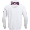 Pro Standard Mens NHL Split Logo Cotton Double Knit Pull Over Hoodie(White)