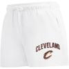 Pro Standard NBA Womens Womens NBA Classic Chenille Brushed Back French Terry Fleece Short(White)
