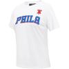 Pro Standard NBA Womens Womens NBA Classic Chenille Cotton Single Jersey Short Sleeve Slim Tee(White)