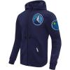 Pro Standard NBA mens Mens Nba Classic Chenille Cotton Double Knit Full Zip Hoodie(Midnight Navy)