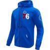 Pro Standard NBA mens Mens Nba Classic Chenille Cotton Double Knit Full Zip Hoodie(Royal Blue)
