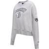 Pro Standard NBA womens Womens Nba Classic Chenille Brushed Back French Terry Crewneck Sweatshirt(Heather Grey)