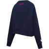 Pro Standard NBA womens Womens Nba Classic Chenille Brushed Back French Terry Crewneck Sweatshirt(Midnight Navy)