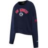 Pro Standard NBA womens Womens Nba Classic Chenille Brushed Back French Terry Crewneck Sweatshirt(Midnight Navy)