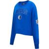 Pro Standard NBA womens Womens Nba Classic Chenille Brushed Back French Terry Crewneck Sweatshirt(Royal Blue)