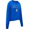 Pro Standard NBA womens Womens Nba Classic Chenille Brushed Back French Terry Crewneck Sweatshirt(Royal Blue)