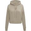 Womens College Wingspan Brushed Back French Terry Cropped Pullover Hoodie(Taupe)