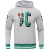 Pro Standard Mens NBA Mash Up Crewneck Sweatshirt(Heather Grey/Green)