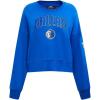 Pro Standard NBA womens Womens Nba Classic Chenille Brushed Back French Terry Crewneck Sweatshirt(Royal Blue)