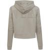 Womens College Wingspan Brushed Back French Terry Cropped Pullover Hoodie(Taupe)