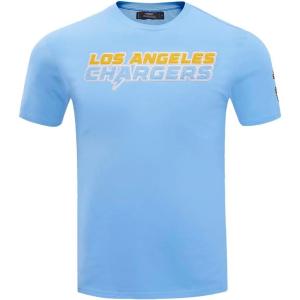 Classic NFL Los Angeles Chargers Chenille Men’s SJ Tee(University Blue)