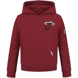 Pro Standard Big Boys NBA Classic Chenille Fleece Pull Over Hoodie(Cardinal Red)