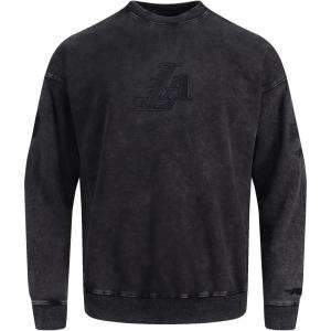 Pro Standard Mens NBA Mash Up Crewneck Sweatshirt(Washed Black)