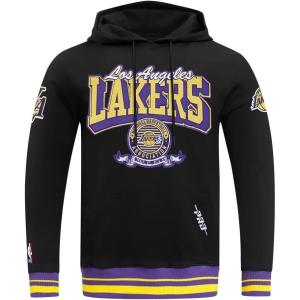 Pro Standard Mens NHL Split Logo Cotton Double Knit Pull Over Hoodie(Black/Purple)