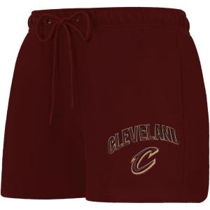 Pro Standard NBA Womens Womens NBA Classic Chenille Brushed Back French Terry Fleece Short(Wine)