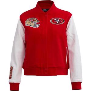 Pro Standard Womens NFL Classic Chenille Varsity Jacket(Red)