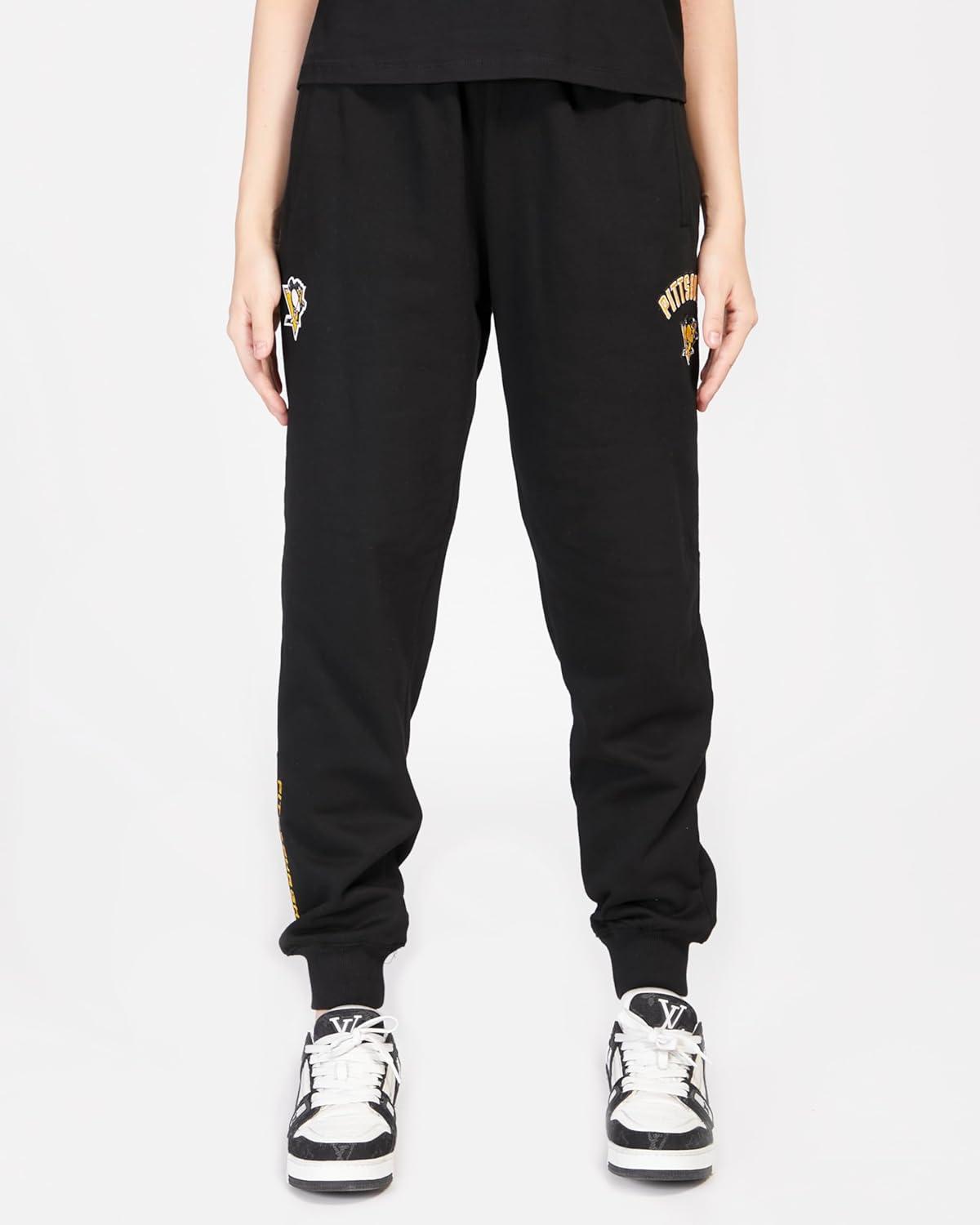 image:imagePro Standard NHL Womens Womens NHL Classic Chenille Brushed Back French Terry SweatpantBlack