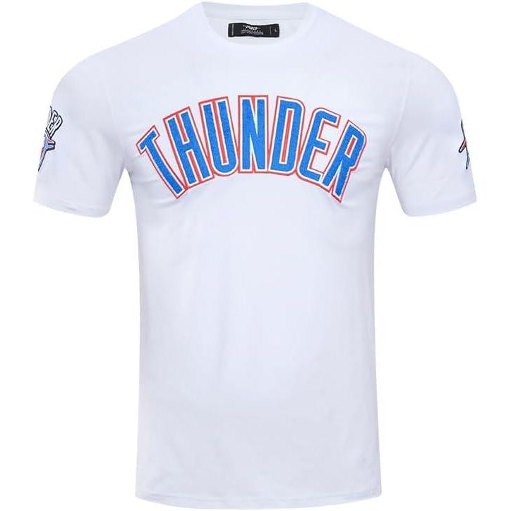 image:imagePro Standard Mens NBA Oklahoma City Thunder Classic Chenille Cotton Short Sleeve Tee Black L