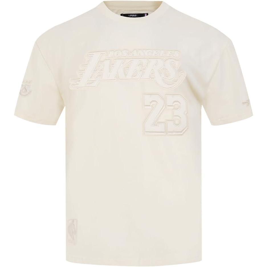 image:imagePro Standard NBA Mens Mens NBA Los Angeles Lakers Neutrals Player Cotton Short Sleeve TeeEggshell