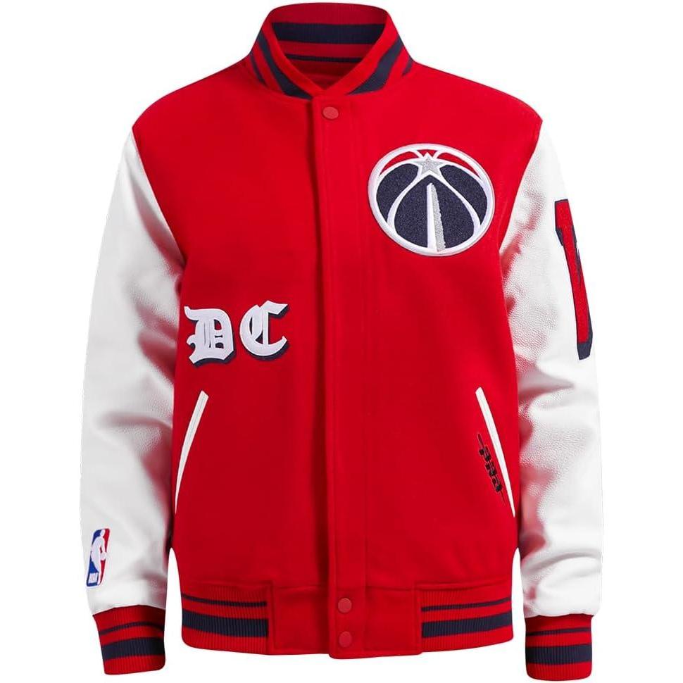 image:imagePro Standard NBA mens Mens Nba Old English Wool Varsity JacketRedWhiteMidnight Navy