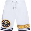 PRO STANDARD Mens NBA Denver Nuggets Classic Chenille Athletic Short White S