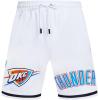 Pro Standard Mens NBA Oklahoma City Thunder Classic Chenille Athletic Short Black S