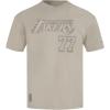 Pro Standard NBA Mens Mens NBA Los Angeles Lakers Neutrals Player Cotton Short Sleeve Tee(Taupe)
