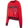 Pro Standard Womens NBA Retro Classics Brushed Back French Terry Crewneck Sweatshirt(Red/Black)