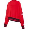 Pro Standard Womens NBA Retro Classics Brushed Back French Terry Crewneck Sweatshirt(Red/Black)
