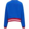 Pro Standard Womens NBA Retro Classics Brushed Back French Terry Crewneck Sweatshirt(Royal Blue/Red)