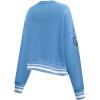 Pro Standard Womens NBA Retro Classics Brushed Back French Terry Crewneck Sweatshirt(University Blue)