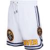 PRO STANDARD Mens NBA Denver Nuggets Classic Chenille Athletic Short White S