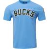 Pro Standard Mens NBA Classic Chenille Cotton Short Sleeve Tee(University Blue)