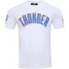 Pro Standard Mens NBA Oklahoma City Thunder Classic Chenille Cotton Short Sleeve Tee Black L