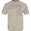 Pro Standard NBA Mens Mens NBA Los Angeles Lakers Neutrals Player Cotton Short Sleeve Tee(Taupe)