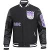 Pro Standard NBA mens Mens Nba Old English Wool Varsity Jacket(Black)