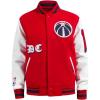 Pro Standard NBA mens Mens Nba Old English Wool Varsity Jacket(Red/White/Midnight Navy)