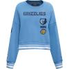 Pro Standard Womens NBA Retro Classics Brushed Back French Terry Crewneck Sweatshirt(University Blue)