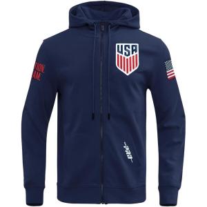 Mens USSF Classic Chenille Double Knit Full-Zip Hoodie(Midnight Navy)