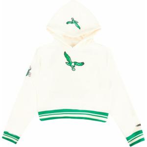 Pro Standard Big Girls NFL Retro Classics Pull Over Hoodie(Eggshell/ Kelly Green)
