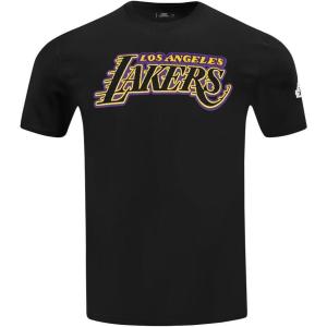 Pro Standard Mens NBA Classic Chenille Cotton Short Sleeve Tee(Black)