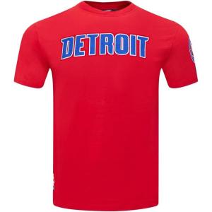 Pro Standard Mens NBA Classic Chenille Cotton Short Sleeve Tee(Red)