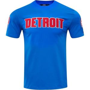Pro Standard Mens NBA Classic Chenille Cotton Short Sleeve Tee(Royal Blue)