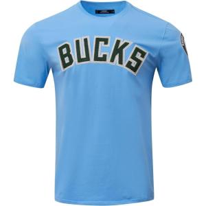 Pro Standard Mens NBA Classic Chenille Cotton Short Sleeve Tee(University Blue)