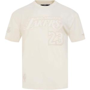 Pro Standard NBA Mens Mens NBA Los Angeles Lakers Neutrals Player Cotton Short Sleeve Tee(Eggshell)