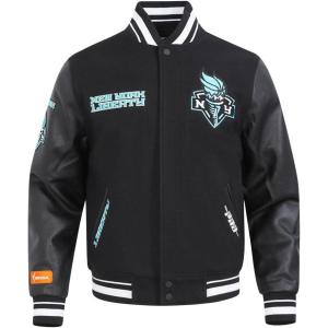 Retro Classic Men’s Wool Varsity Jacket by Pro Standard(Black)