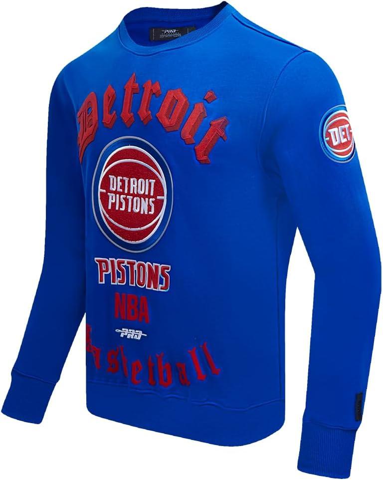 image:imagePro Standard Mens NBA Old English Brushed Back French Terry Crewneck SweatshirtRoyal Blue