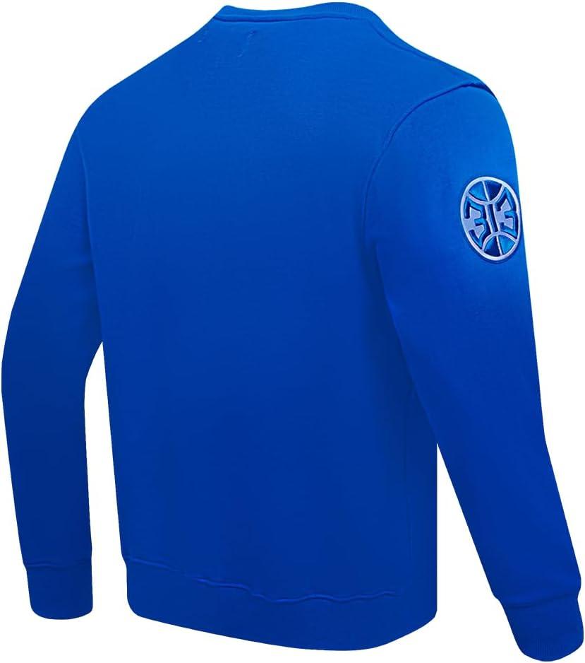 image:imagePro Standard Mens NBA Old English Brushed Back French Terry Crewneck SweatshirtRoyal Blue